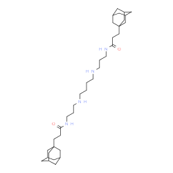ChemSpider 2D Image | N,N'-[1,4-Butanediylbis(imino-3,1-propanediyl)]bis[3-(adamantan-1-yl)propanamide] | C36H62N4O2