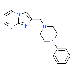 ChemSpider 2D Image | 2-[(4-Phenyl-1-piperazinyl)methyl]imidazo[1,2-a]pyrimidine | C17H19N5