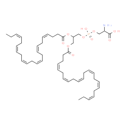 ChemSpider 2D Image | 1,2-DOCOSAHEXANOYL-SN-GLYCERO-3-PHOSPHOSERINE | C50H74NO10P