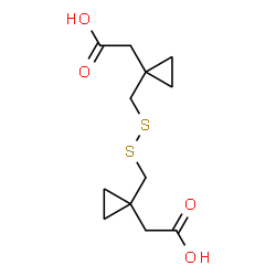 ChemSpider 2D Image | 2,2'-[Disulfanediylbis(methylene-1,1-cyclopropanediyl)]diacetic acid | C12H18O4S2