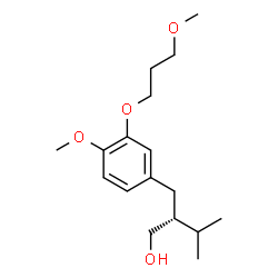ChemSpider 2D Image | (R)-2-[3-(3-Methoxypropoxy)-4-methoxybenzyl]-3-methylbutan-1-ol | C17H28O4