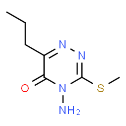 ChemSpider 2D Image | 4-Amino-3-(methylsulfanyl)-6-propyl-1,2,4-triazin-5(4H)-one | C7H12N4OS