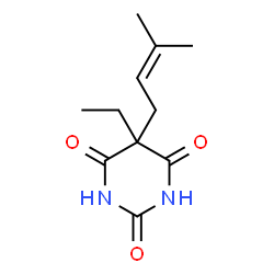 ChemSpider 2D Image | 5-Ethyl-5-(3-methyl-2-buten-1-yl)-2,4,6(1H,3H,5H)-pyrimidinetrione | C11H16N2O3