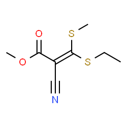 ChemSpider 2D Image | Methyl (2E)-2-cyano-3-(ethylsulfanyl)-3-(methylsulfanyl)acrylate | C8H11NO2S2