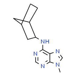 ChemSpider 2D Image | N-(Bicyclo[2.2.1]hept-2-yl)-9-methyl-9H-purin-6-amine | C13H17N5