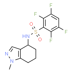 ChemSpider 2D Image | 2,3,5,6-Tetrafluoro-N-(1-methyl-4,5,6,7-tetrahydro-1H-indazol-4-yl)benzenesulfonamide | C14H13F4N3O2S
