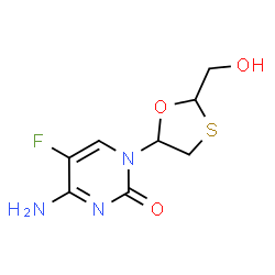ChemSpider 2D Image | EMTRICITABINE, (+)- | C8H10FN3O3S