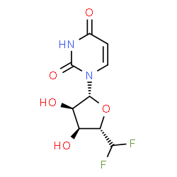 ChemSpider 2D Image | 5'-Deoxy-5',5'-difluorouridine | C9H10F2N2O5