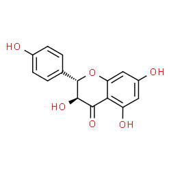 ChemSpider 2D Image | (2S,3S)-3,5,7-Trihydroxy-2-(4-hydroxyphenyl)-2,3-dihydro-4H-chromen-4-one | C15H12O6