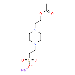 ChemSpider 2D Image | SODIUM PIPERAZINOETHYL ACETATE ETHYLSULFONATE | C10H19N2NaO5S