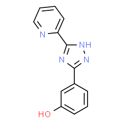 ChemSpider 2D Image | 3-[5-(2-Pyridinyl)-1H-1,2,4-triazol-3-yl]phenol | C13H10N4O