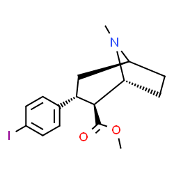 ChemSpider 2D Image | Methyl (1R,2S,3R,5S)-3-(4-iodophenyl)-8-methyl-8-azabicyclo[3.2.1]octane-2-carboxylate | C16H20INO2