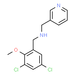 ChemSpider 2D Image | N-[(3,5-Dichloro-2-methoxyphenyl)methyl]-3-pyridinemethanamine | C14H14Cl2N2O