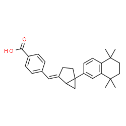 ChemSpider 2D Image | 4-{(E)-[5-(5,5,8,8-Tetramethyl-5,6,7,8-tetrahydro-2-naphthalenyl)bicyclo[3.1.0]hex-2-ylidene]methyl}benzoic acid | C28H32O2