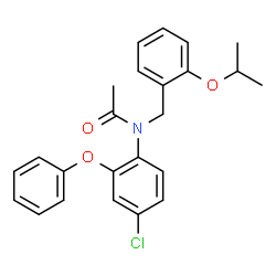 ChemSpider 2D Image | N-(4-chloro-2-phenoxyphenyl)-N-[2-(propan-2-yloxy)benzyl]acetamide | C24H24ClNO3