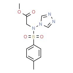 ChemSpider 2D Image | Methyl N-[(4-methylphenyl)sulfonyl]-N-4H-1,2,4-triazol-4-ylglycinate | C12H14N4O4S
