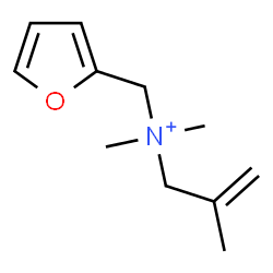 ChemSpider 2D Image | N-(2-Furylmethyl)-N,N,2-trimethyl-2-propen-1-aminium | C11H18NO