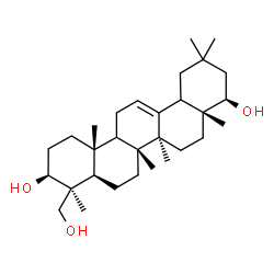 ChemSpider 2D Image | (3beta,9xi,18xi,22beta)-Olean-12-ene-3,22,24-triol | C30H50O3