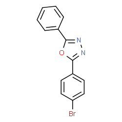 ChemSpider 2D Image | 2-(4-BROMOPHENYL)-5-PHENYL-1,3,4-OXADIAZOLE | C14H9BrN2O