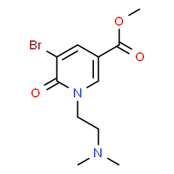 ChemSpider 2D Image | Methyl 5-bromo-1-[2-(dimethylamino)ethyl]-6-oxo-1,6-dihydro-3-pyridinecarboxylate | C11H15BrN2O3
