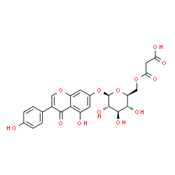 ChemSpider 2D Image | 5-Hydroxy-3-(4-hydroxyphenyl)-4-oxo-4H-chromen-7-yl 6-O-(carboxyacetyl)-beta-L-glucopyranoside | C24H22O13