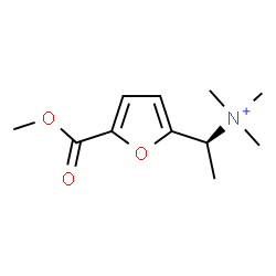 ChemSpider 2D Image | (1S)-1-[5-(Methoxycarbonyl)-2-furyl]-N,N,N-trimethylethanaminium | C11H18NO3