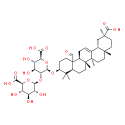 ChemSpider 2D Image | (3beta,10xi)-30-Hydroxy-25,30-dioxoolean-12-en-3-yl 2-O-beta-D-glucopyranuronosyl-beta-D-glucopyranosiduronic acid | C42H62O16