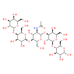 ChemSpider 2D Image | alpha-D-Galactopyranosyl-(1->4)-beta-D-galactopyranosyl-(1->4)-2-acetamido-2-deoxy-beta-D-glucopyranosyl-(1->3)-beta-D-galactopyranosyl-(1->4)-alpha-D-glucopyranose | C32H55NO26