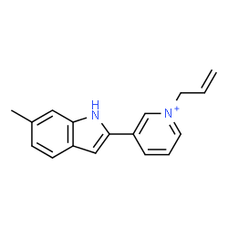 ChemSpider 2D Image | 1-Allyl-3-(6-methyl-1H-indol-2-yl)pyridinium | C17H17N2