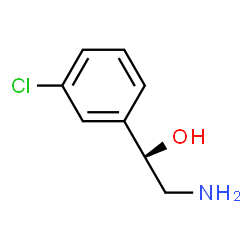ChemSpider 2D Image | (1S)-2-Amino-1-(3-chlorophenyl)ethanol | C8H10ClNO