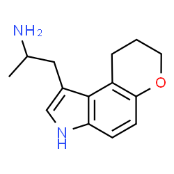 ChemSpider 2D Image | 1-(2-aminopropyl)-8,9-dihydropyrano(3,2-e)indole | C14H18N2O