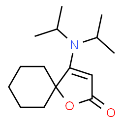 ChemSpider 2D Image | 4-(Diisopropylamino)-1-oxaspiro[4.5]dec-3-en-2-one | C15H25NO2