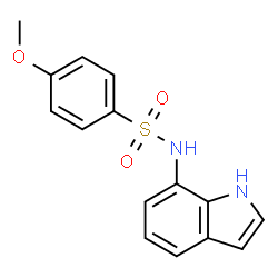 ChemSpider 2D Image | N-(1H-Indol-7-yl)-4-methoxybenzenesulfonamide | C15H14N2O3S