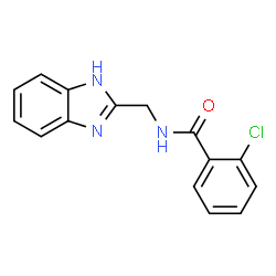 ChemSpider 2D Image | N-(1H-Benzimidazol-2-ylmethyl)-2-chlorobenzamide | C15H12ClN3O