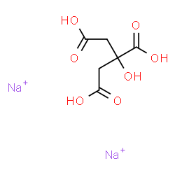 ChemSpider 2D Image | 1,2,3-Propanetricarboxylic acid, 2-hydroxy-, sodium salt (1:2) | C6H8Na2O7
