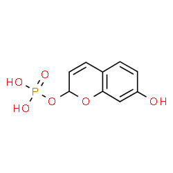 ChemSpider 2D Image | 7-Hydroxy-2H-chromen-2-yl dihydrogen phosphate | C9H9O6P