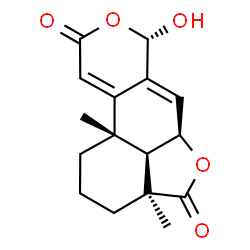 ChemSpider 2D Image | (3aS,5aR,7S,10bS,10cR)-7-Hydroxy-3a,10b-dimethyl-1,2,3,3a,5a,7,10b,10c-octahydro-4H,9H-[2]benzofuro[7,1-fg]isochromene-4,9-dione | C16H18O5