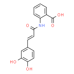 ChemSpider 2D Image | 2-{[(2E)-3-(3,4-Dihydroxyphenyl)-2-propenoyl]amino}benzoic acid | C16H13NO5