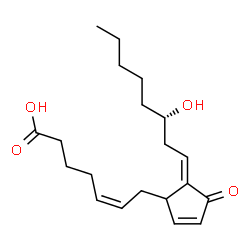 ChemSpider 2D Image | (5Z,12E,15S)-15-Hydroxy-11-oxoprosta-5,9,12-trien-1-oic acid | C20H30O4