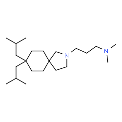ChemSpider 2D Image | 3-(8,8-Diisobutyl-2-azaspiro[4.5]dec-2-yl)-N,N-dimethyl-1-propanamine | C22H44N2