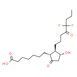 ChemSpider 2D Image | (11alpha)-17,17-Difluoro-11-hydroxy-9,16-dioxoprostan-1-oic acid | C20H32F2O5