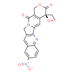 ChemSpider 2D Image | (4S)-4-Ethyl-4-hydroxy-9-nitro-1H-pyrano[3',4':6,7]indolizino[1,2-b]quinoline-3,14(4H,12H)-dione | C20H15N3O6