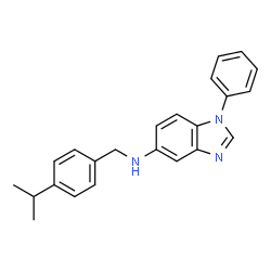 ChemSpider 2D Image | N-(4-Isopropylbenzyl)-1-phenyl-1H-benzimidazol-5-amine | C23H23N3