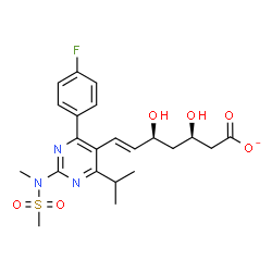 ChemSpider 2D Image | rosuvastatin anion | C22H27FN3O6S