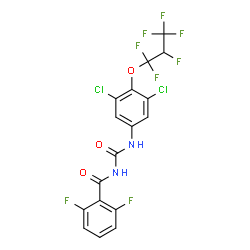 ChemSpider 2D Image | N-{[3,5-Dichloro-4-(1,1,2,3,3,3-hexafluoropropoxy)phenyl]carbamoyl}-2,6-difluorobenzamide | C17H8Cl2F8N2O3