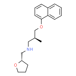 ChemSpider 2D Image | (2S)-2-Methyl-3-(1-naphthyloxy)-N-[(2S)-tetrahydro-2-furanylmethyl]-1-propanamine | C19H25NO2