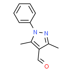 ChemSpider 2D Image | 3,5-DIMETHYL-1-PHENYL-1H-PYRAZOLE-4-CARBALDEHYDE | C12H12N2O