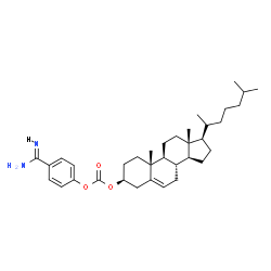ChemSpider 2D Image | 4-Carbamimidoylphenyl (3beta,17alpha,20S)-cholest-5-en-3-yl carbonate | C35H52N2O3