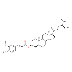ChemSpider 2D Image | (3beta,5alpha,8xi,9xi,14xi,24S)-Stigmastan-3-yl (2E)-3-(4-hydroxy-3-methoxyphenyl)acrylate | C39H60O4