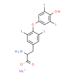 ChemSpider 2D Image | Sodium thyroxinate | C15H10I4NNaO4